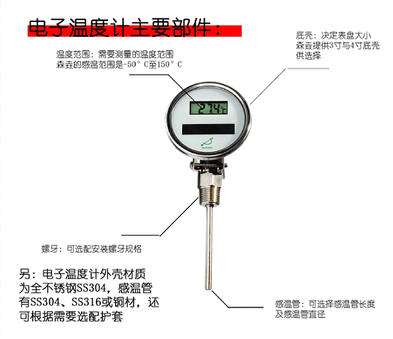 太阳能温度计有哪些零件组成？